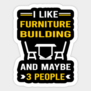 3 People Furniture Building Carpentry Carpenter Sticker